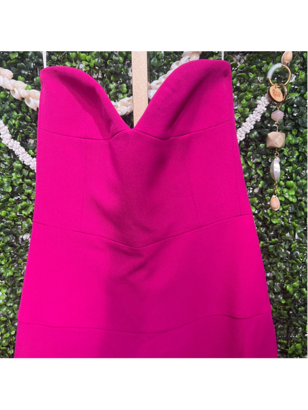ZARA WOMAN BUSTIER MIDI BUSTIER DRESS Strapless FUCHSIA HOT PINK size XS - Picture 10 of 15